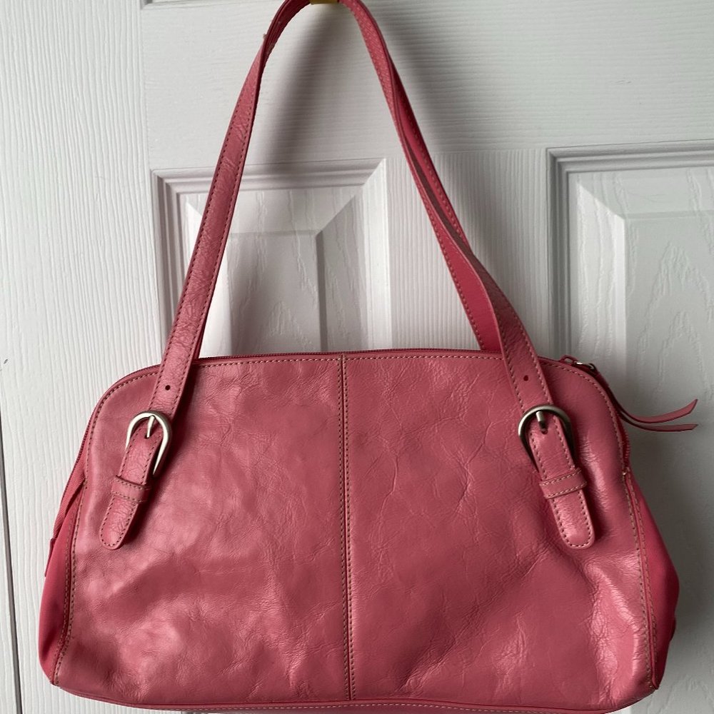 Franco Sarto purse pink leather gently used
